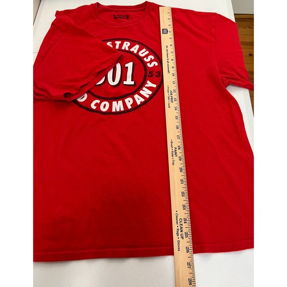 Levi's 501 Levi Strauss & Co. 501 Circle Red T Shirt - Size XL - Picture 8 of 9